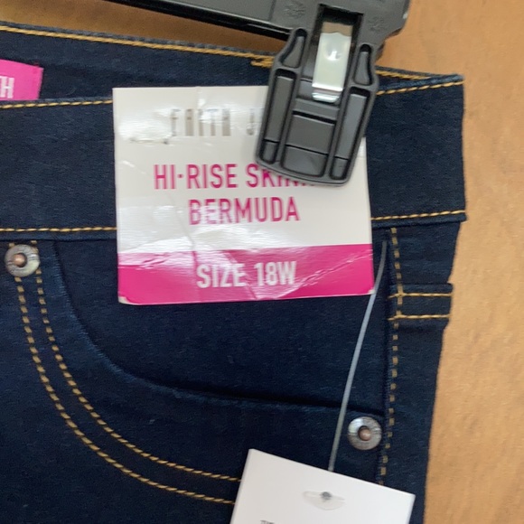 Faith Jeans high rise skinny Bermuda jean short 18W - Picture 12 of 17